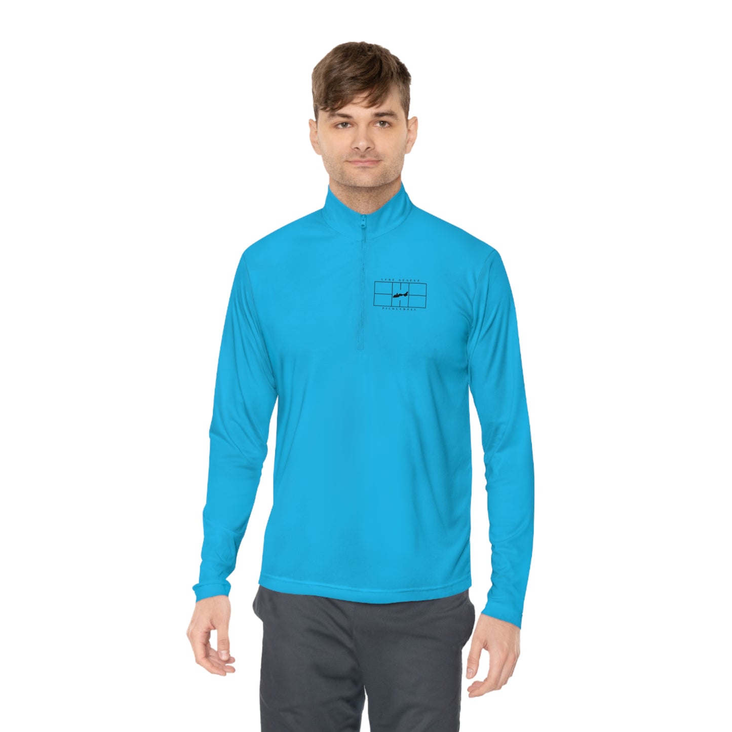 Lake Geneva Pickleball Court Quarter-Zip Pullover