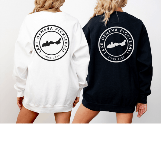 Premium Lake Geneva Pickleball Crewneck Sweatshirt